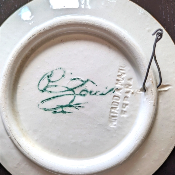 Vintage Spanish Andalusian Style Hand-Painted Ceramic Plate - 5.5 Inches - Picture 2 of 4